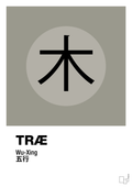 plakat: de fem faser - træ - battleship gray-Alternativ-A1two3