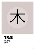 plakat: de fem faser - træ - broken beige-Alternativ-A1two3
