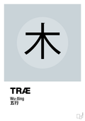 plakat: de fem faser - træ - light drizzle-Alternativ-A1two3