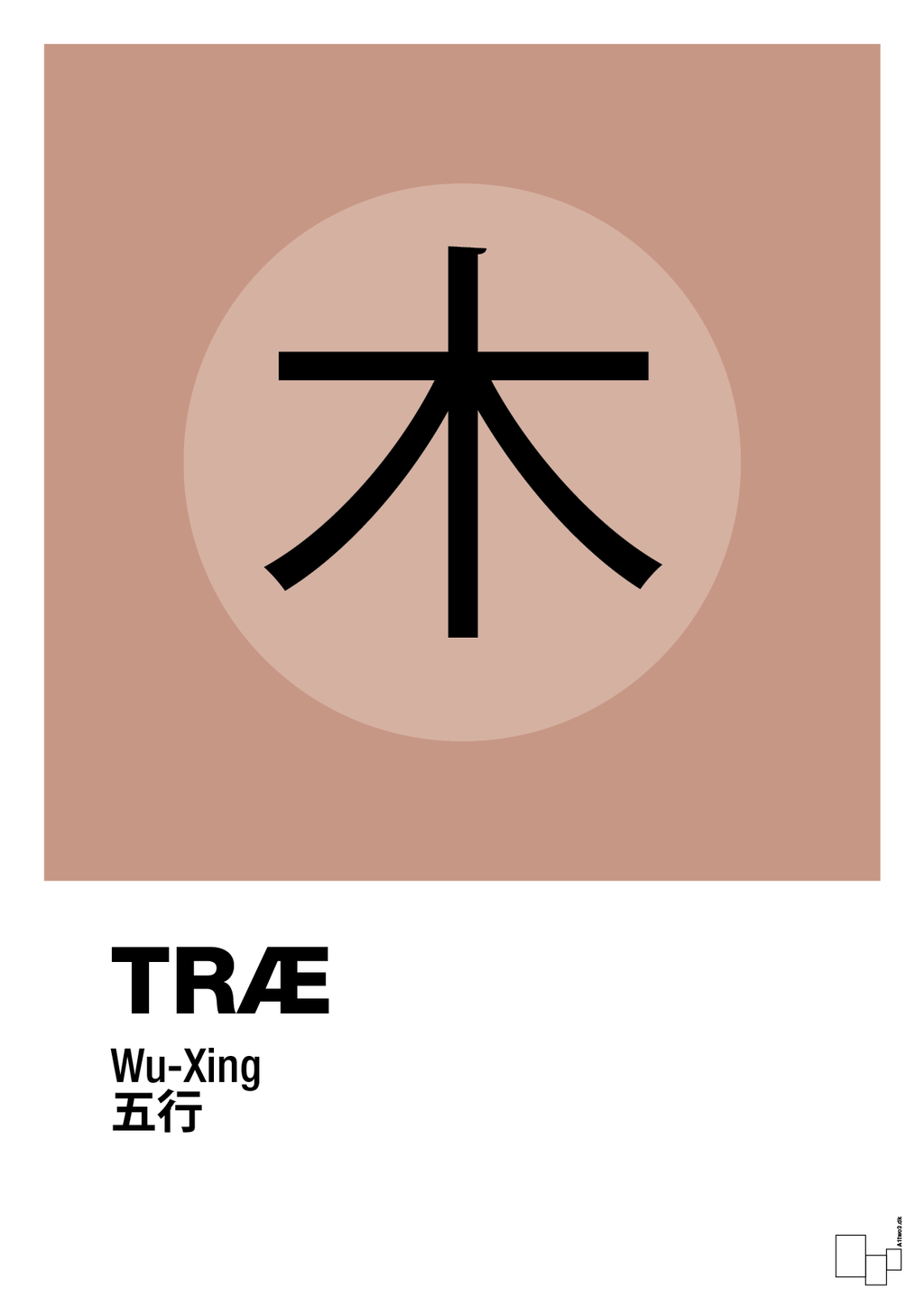 plakat: de fem faser - træ - powder-Alternativ-A1two3