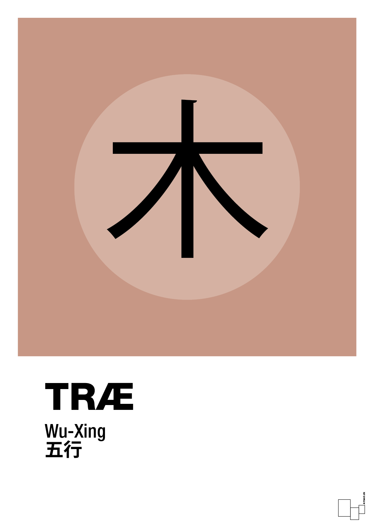 plakat: de fem faser - træ - powder-Alternativ-A1two3