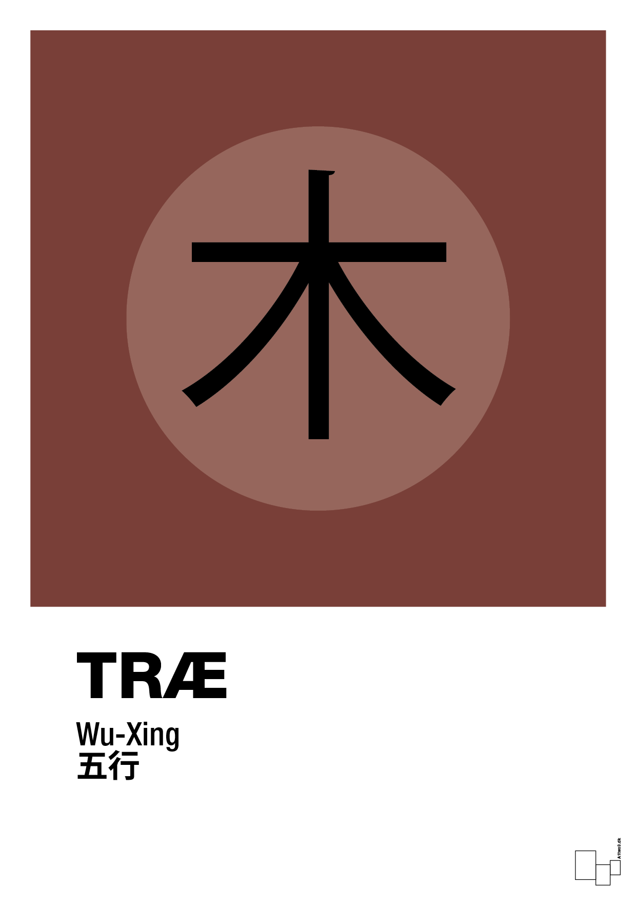 plakat: de fem faser - træ - red pepper-Alternativ-A1two3