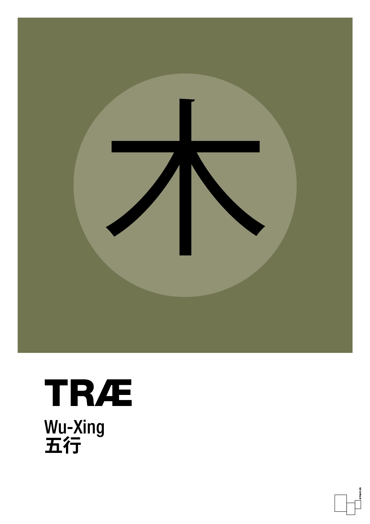 plakat: de fem faser - træ - secret meadow-Alternativ-A1two3