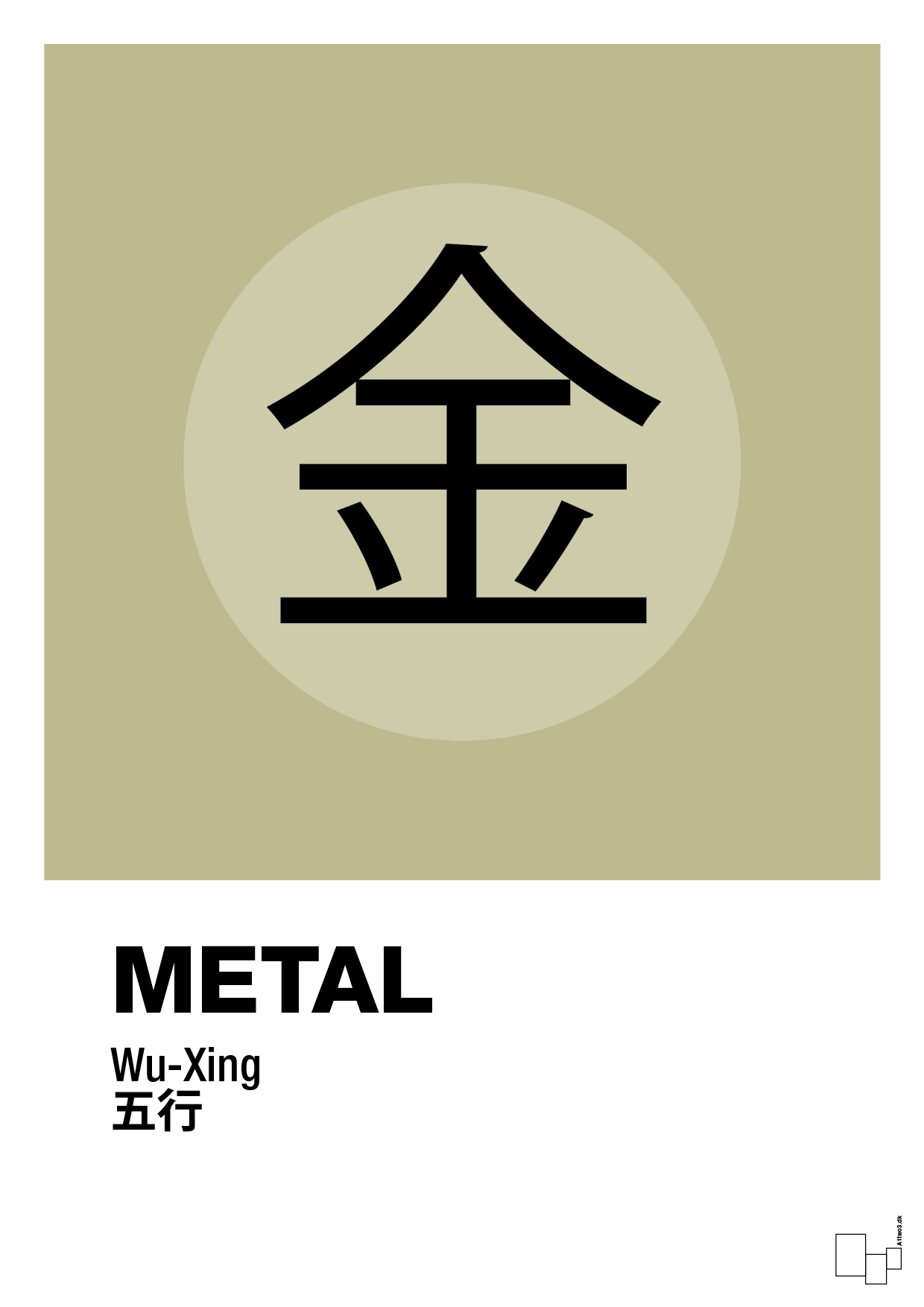 plakat: de fem faser - metal - back to nature-Alternativ-A1two3