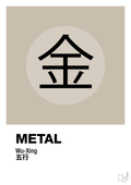 plakat: de fem faser - metal - creamy mushroom-Alternativ-A1two3