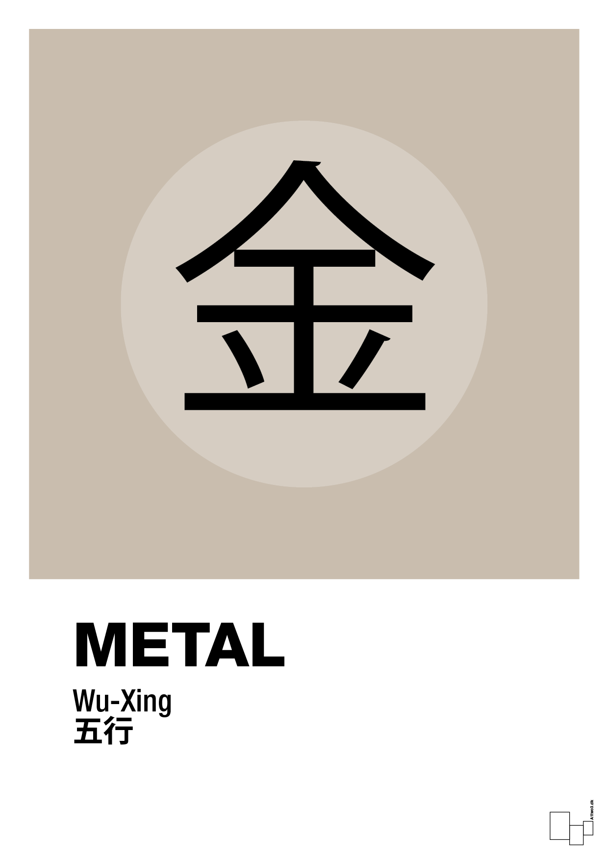 plakat: de fem faser - metal - creamy mushroom-Alternativ-A1two3