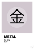 plakat: de fem faser - metal - dusty lilac-Alternativ-A1two3