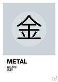 plakat: de fem faser - metal - light drizzle-Alternativ-A1two3