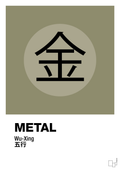 plakat: de fem faser - metal - misty forrest-Alternativ-A1two3