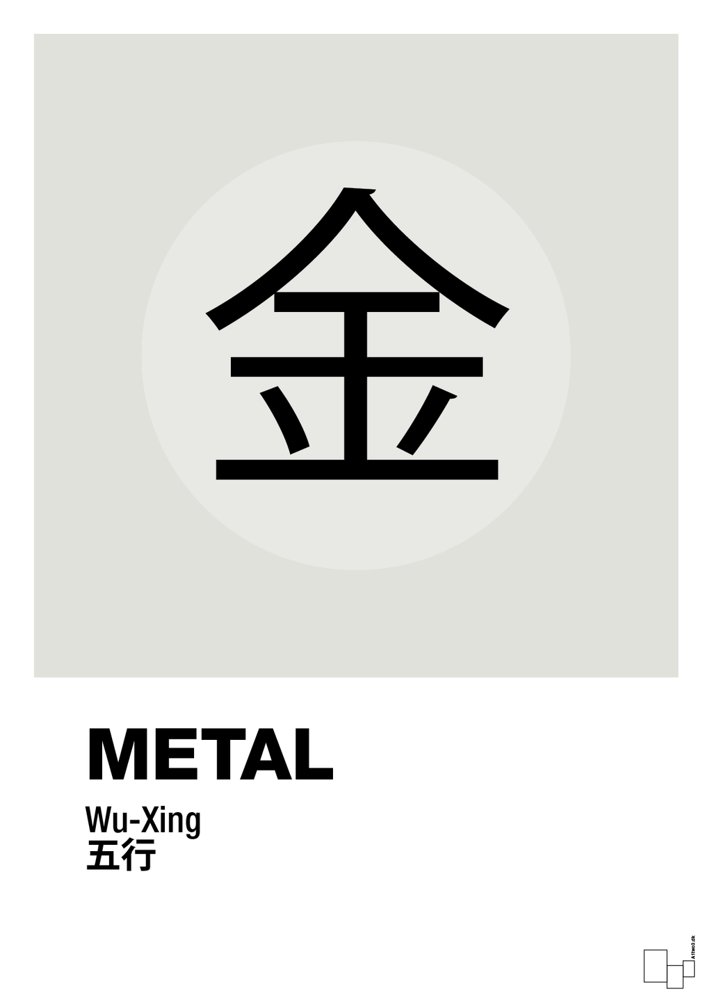 plakat: de fem faser - metal - painters white-Alternativ-A1two3