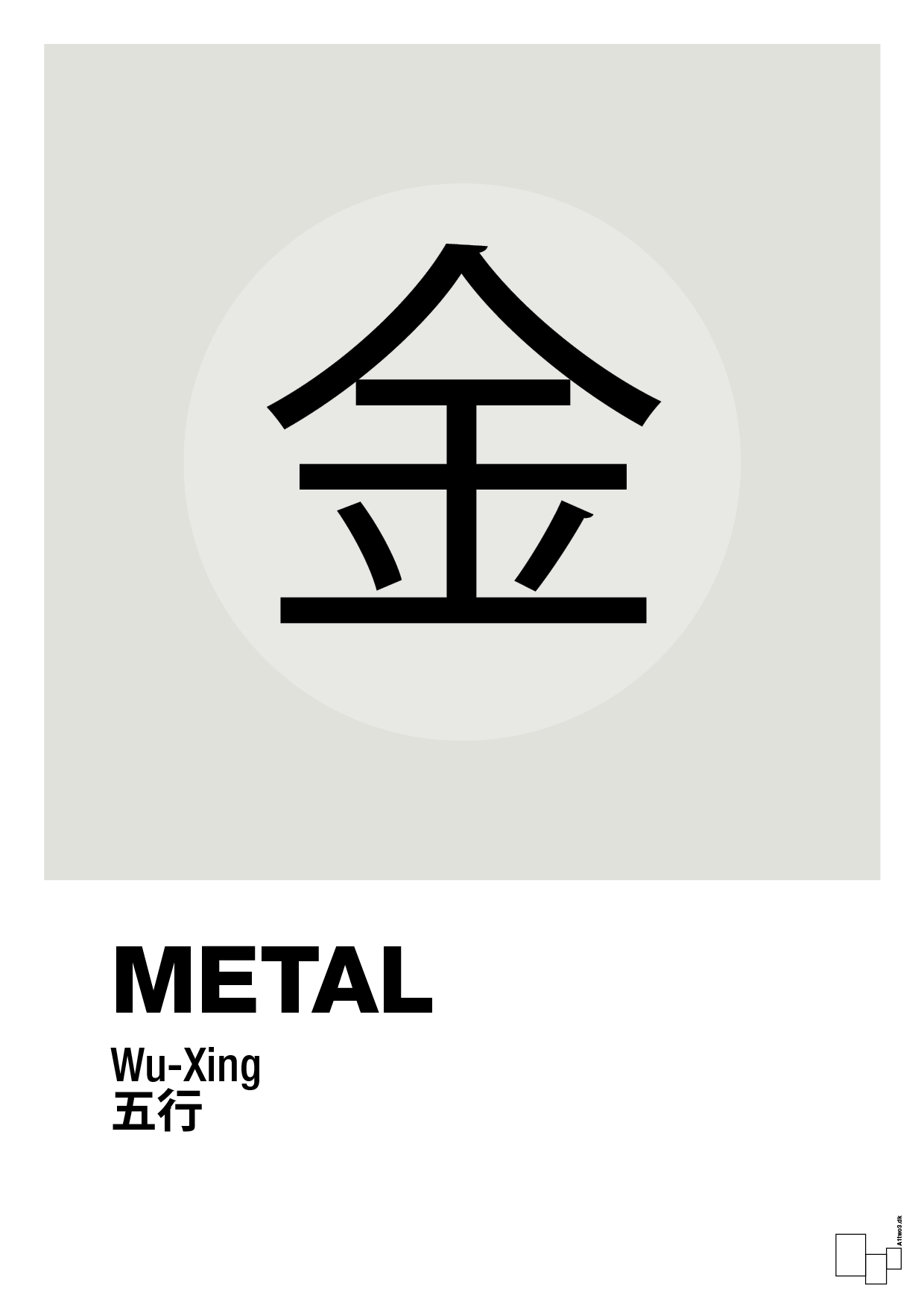 plakat: de fem faser - metal - painters white-Alternativ-A1two3