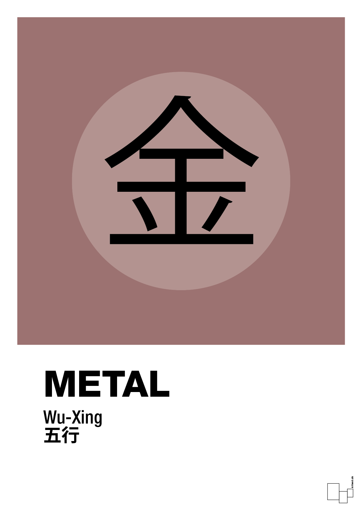 plakat: de fem faser - metal - plum-Alternativ-A1two3