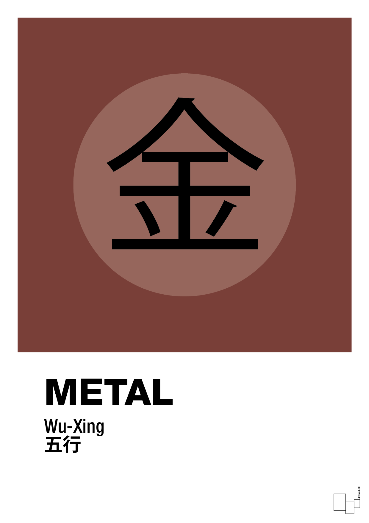 plakat: de fem faser - metal - red pepper-Alternativ-A1two3