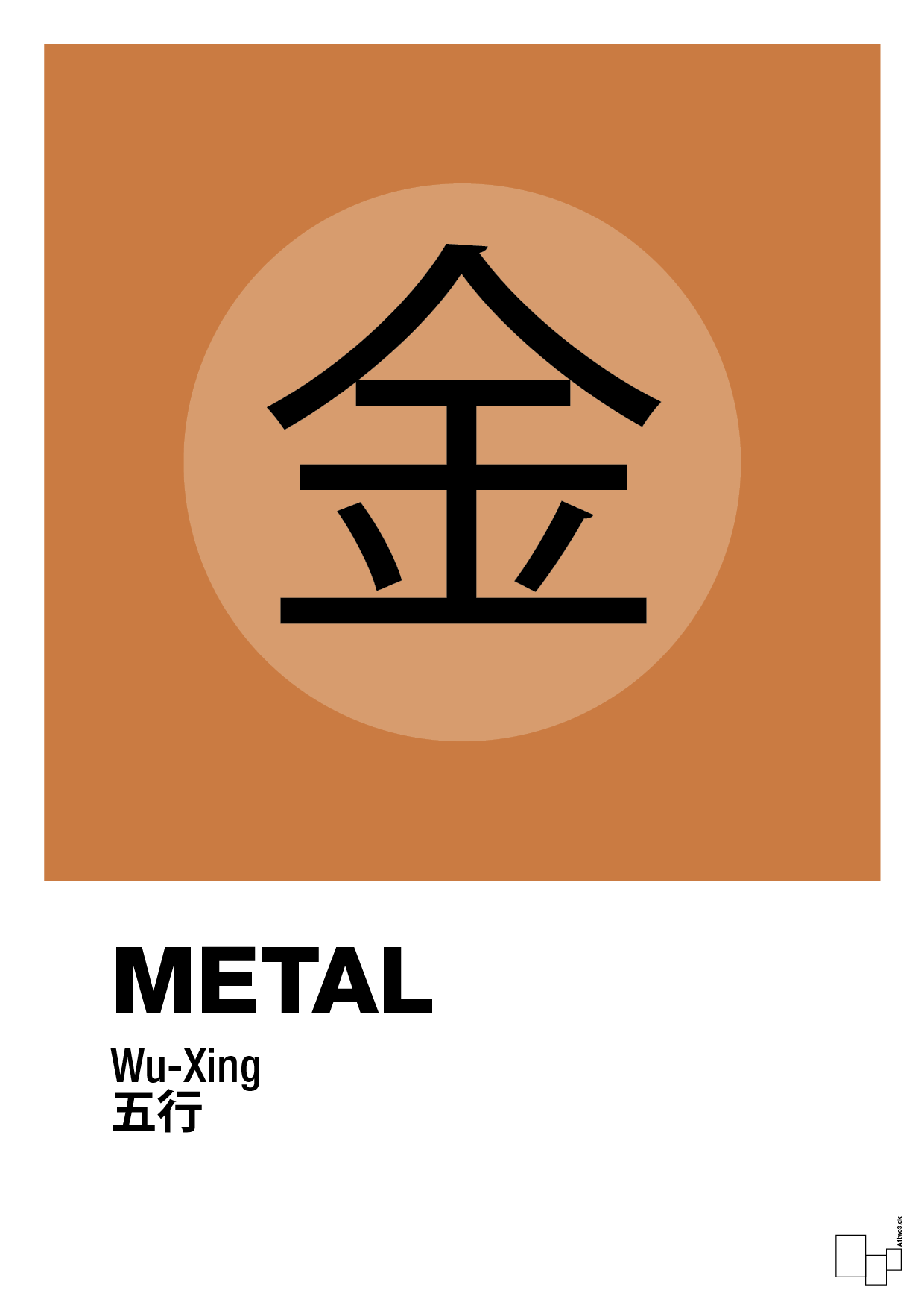 plakat: de fem faser - metal - rumba orange-Alternativ-A1two3