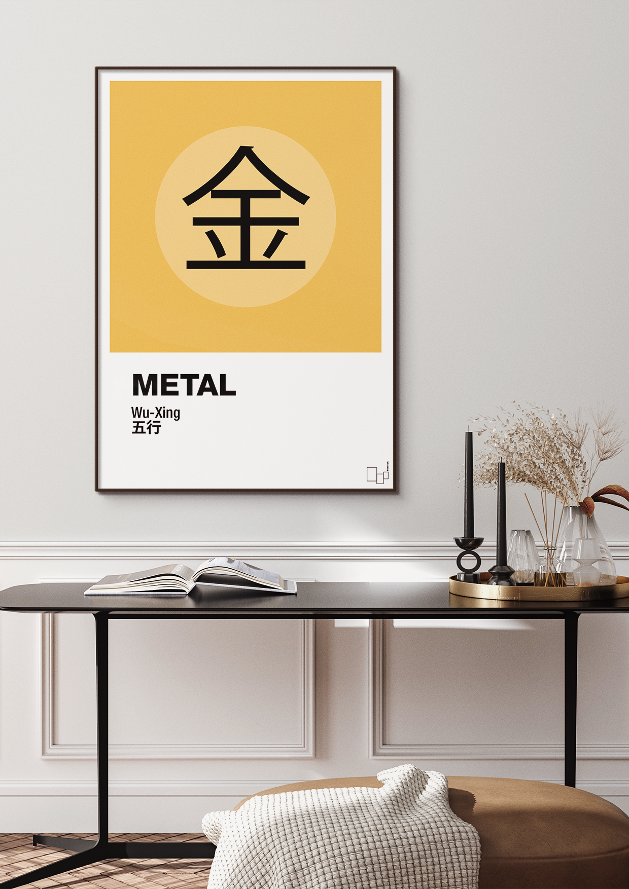 plakat: de fem faser - metal - painters white-Alternativ-A1two3