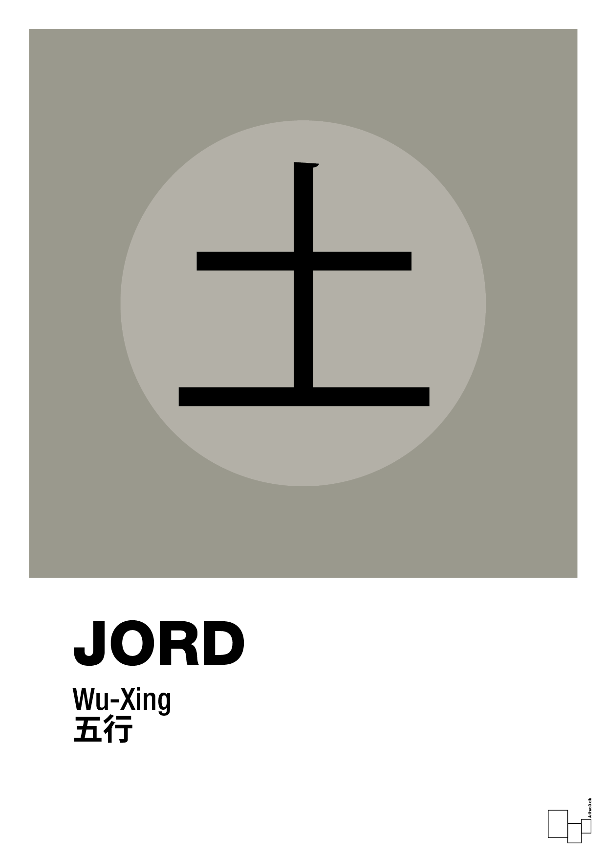 plakat: de fem faser - jord - battleship gray-Alternativ-A1two3