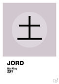 plakat: de fem faser - jord - dusty lilac-Alternativ-A1two3