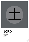 plakat: de fem faser - jord - graphic charcoal-Alternativ-A1two3