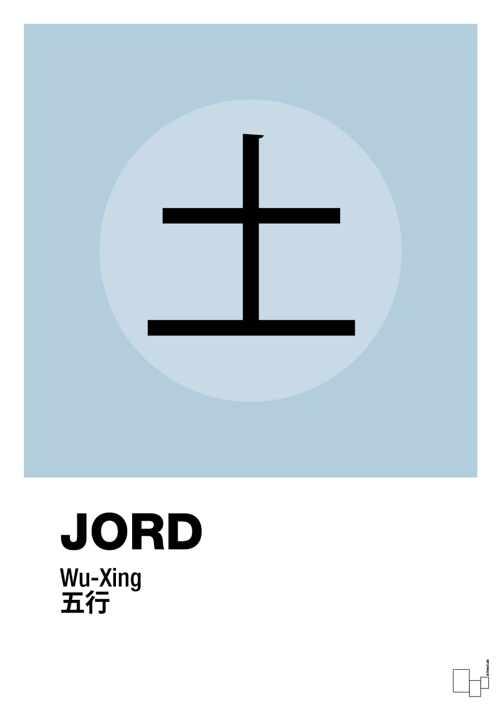 plakat: de fem faser - jord - heavenly blue-Alternativ-A1two3