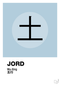 plakat: de fem faser - jord - heavenly blue-Alternativ-A1two3