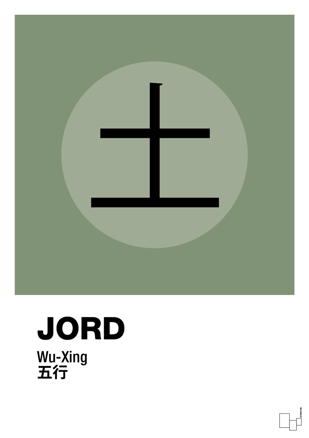 plakat: de fem faser - jord - jade-Alternativ-A1two3