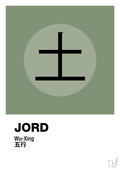 plakat: de fem faser - jord - jade-Alternativ-A1two3