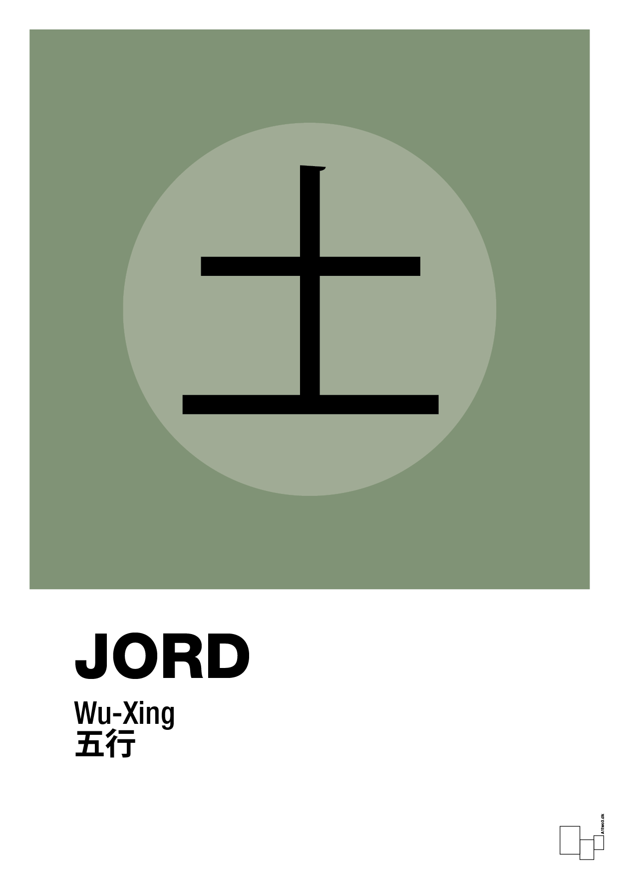 plakat: de fem faser - jord - jade-Alternativ-A1two3