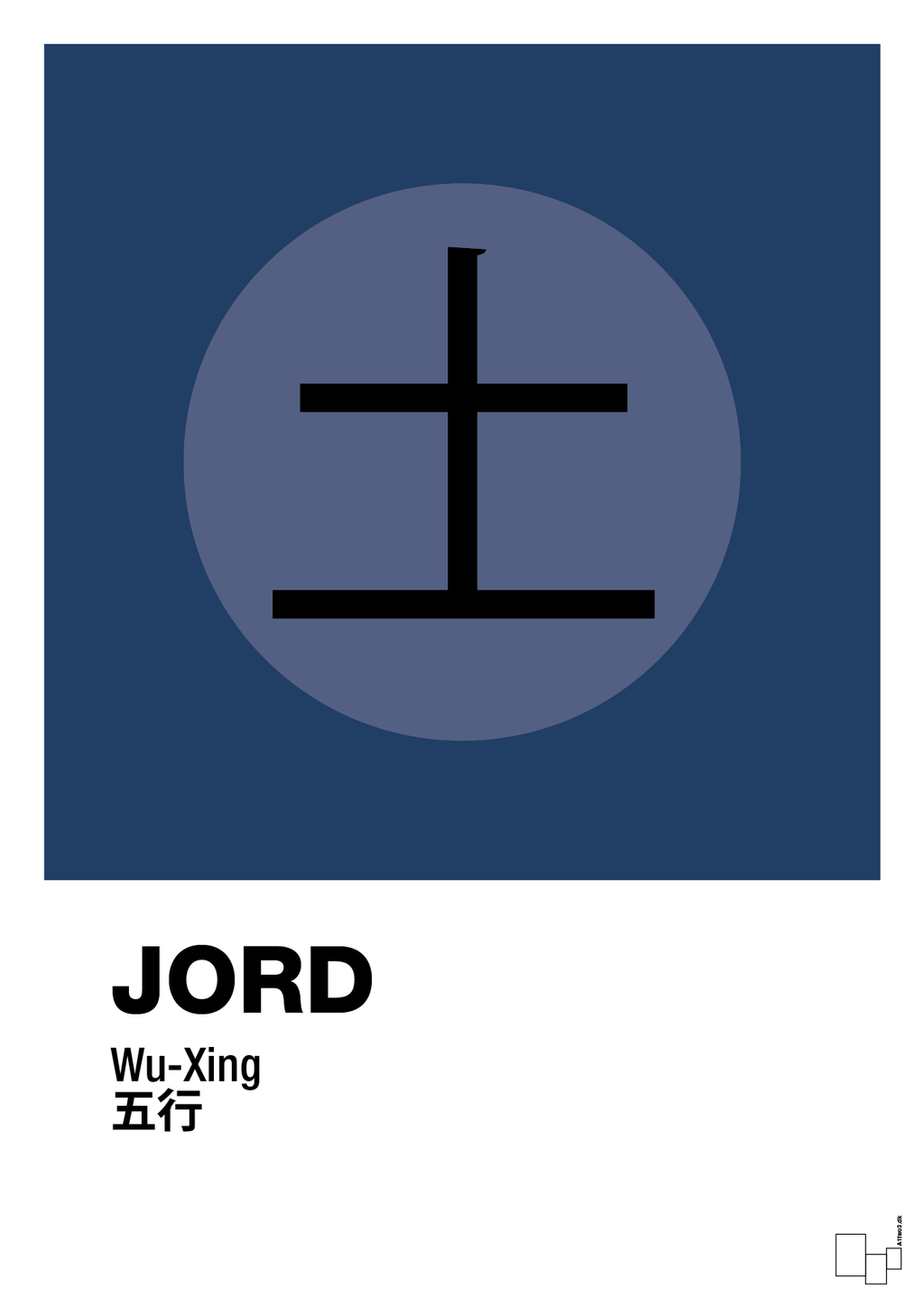 plakat: de fem faser - jord - lapis blue-Alternativ-A1two3