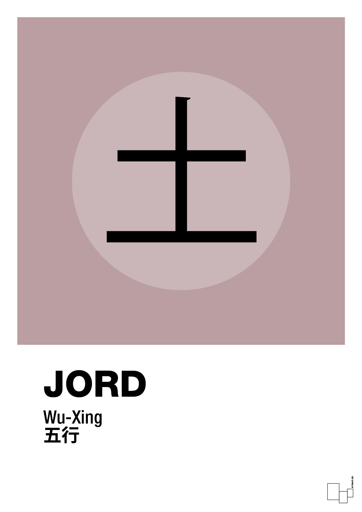 plakat: de fem faser - jord - light rose-Alternativ-A1two3