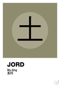 plakat: de fem faser - jord - misty forrest-Alternativ-A1two3
