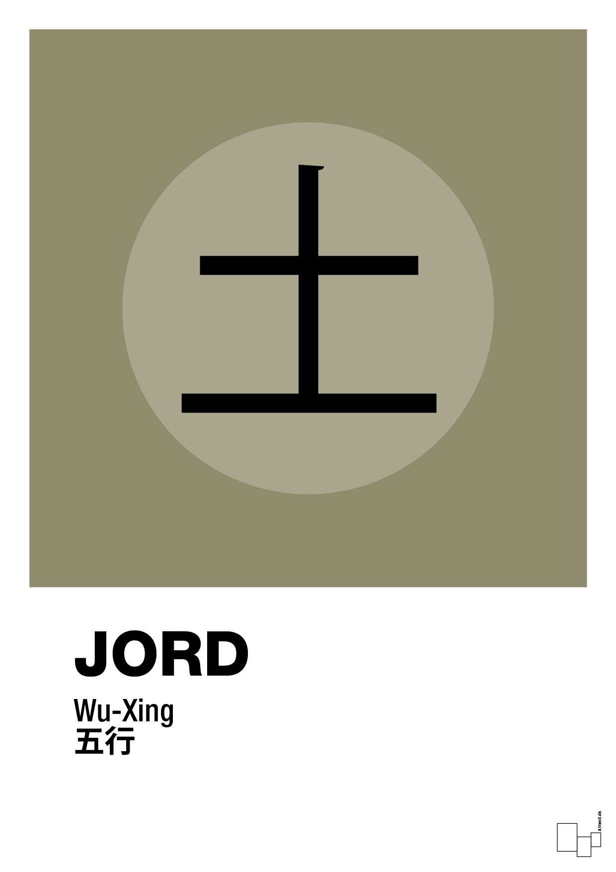 plakat: de fem faser - jord - misty forrest-Alternativ-A1two3