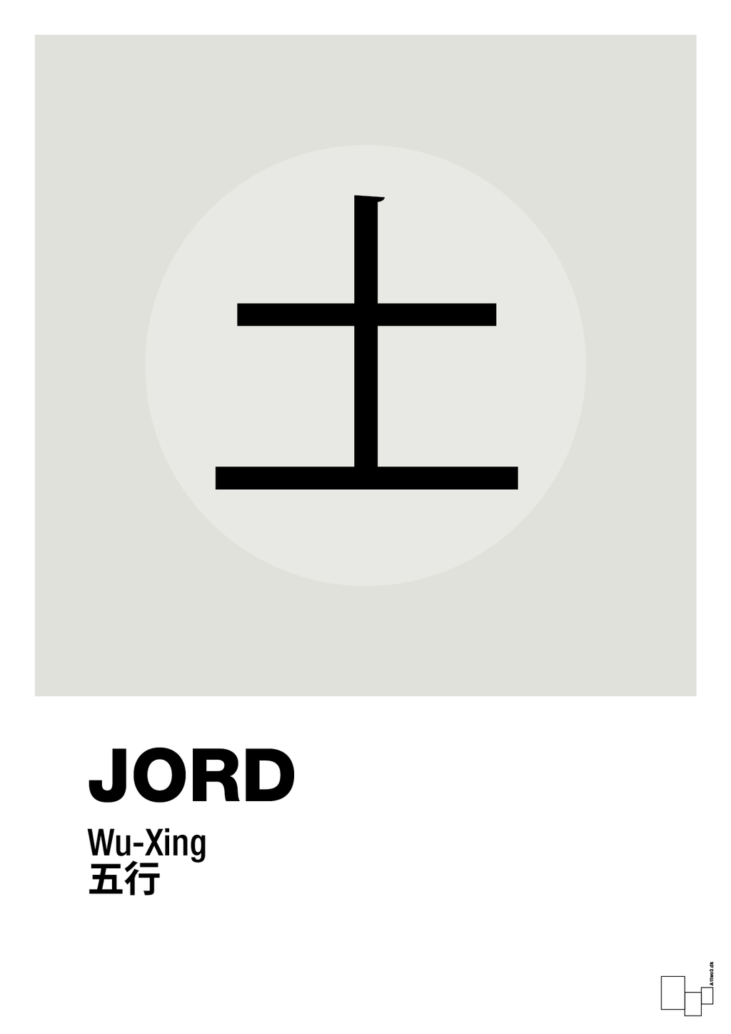 plakat: de fem faser - jord - painters white-Alternativ-A1two3