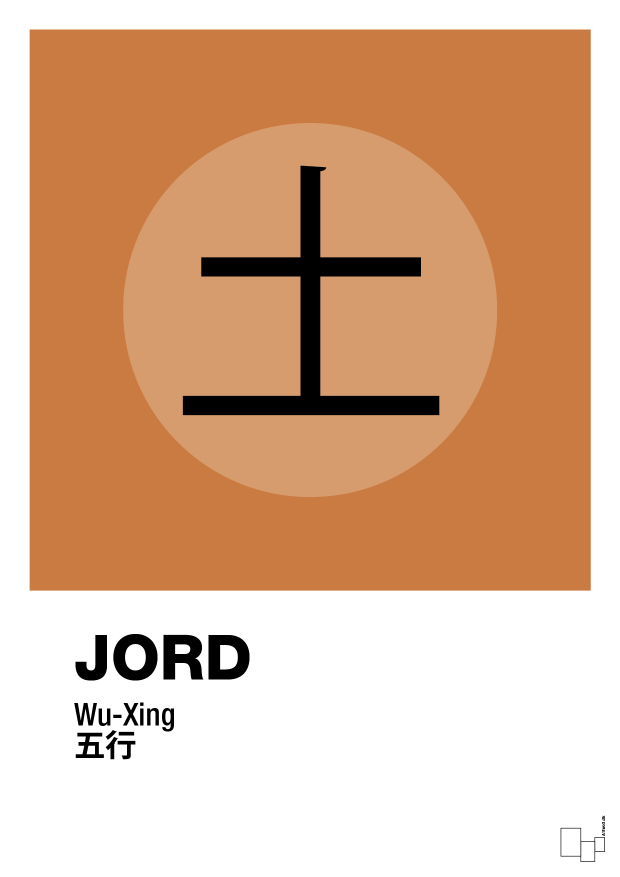 plakat: de fem faser - jord - rumba orange-Alternativ-A1two3