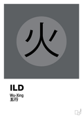 plakat: de fem faser - ild - graphic charcoal-Alternativ-A1two3