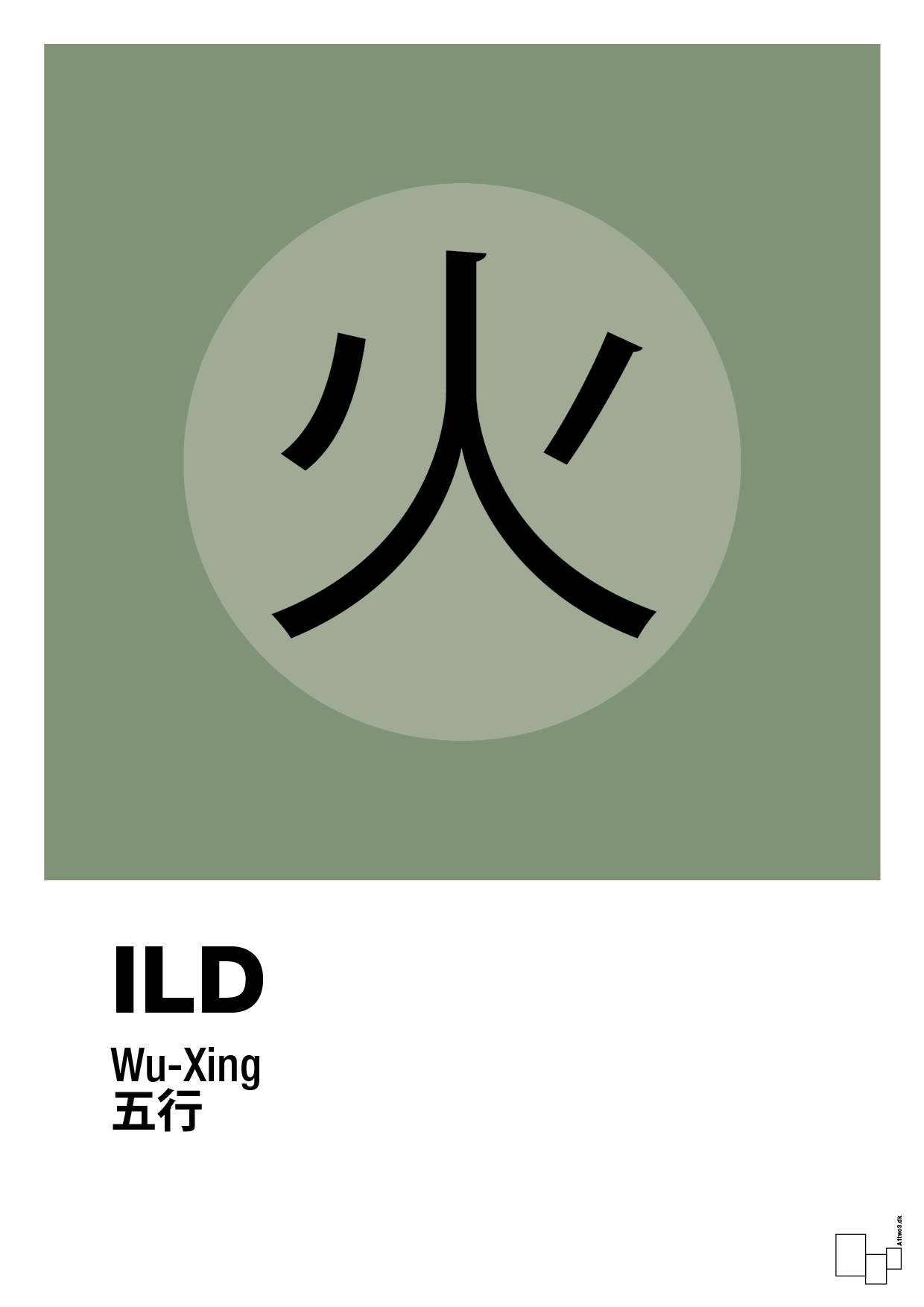 plakat: de fem faser - ild - jade-Alternativ-A1two3
