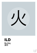 plakat: de fem faser - ild - light drizzle-Alternativ-A1two3