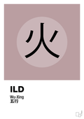 plakat: de fem faser - ild - light rose-Alternativ-A1two3