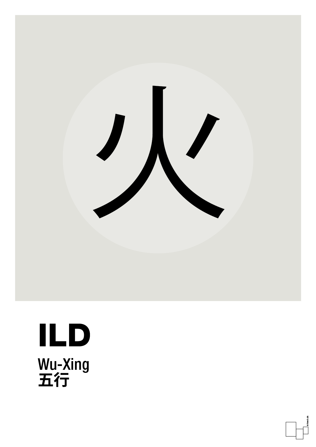 plakat: de fem faser - ild - painters white-Alternativ-A1two3