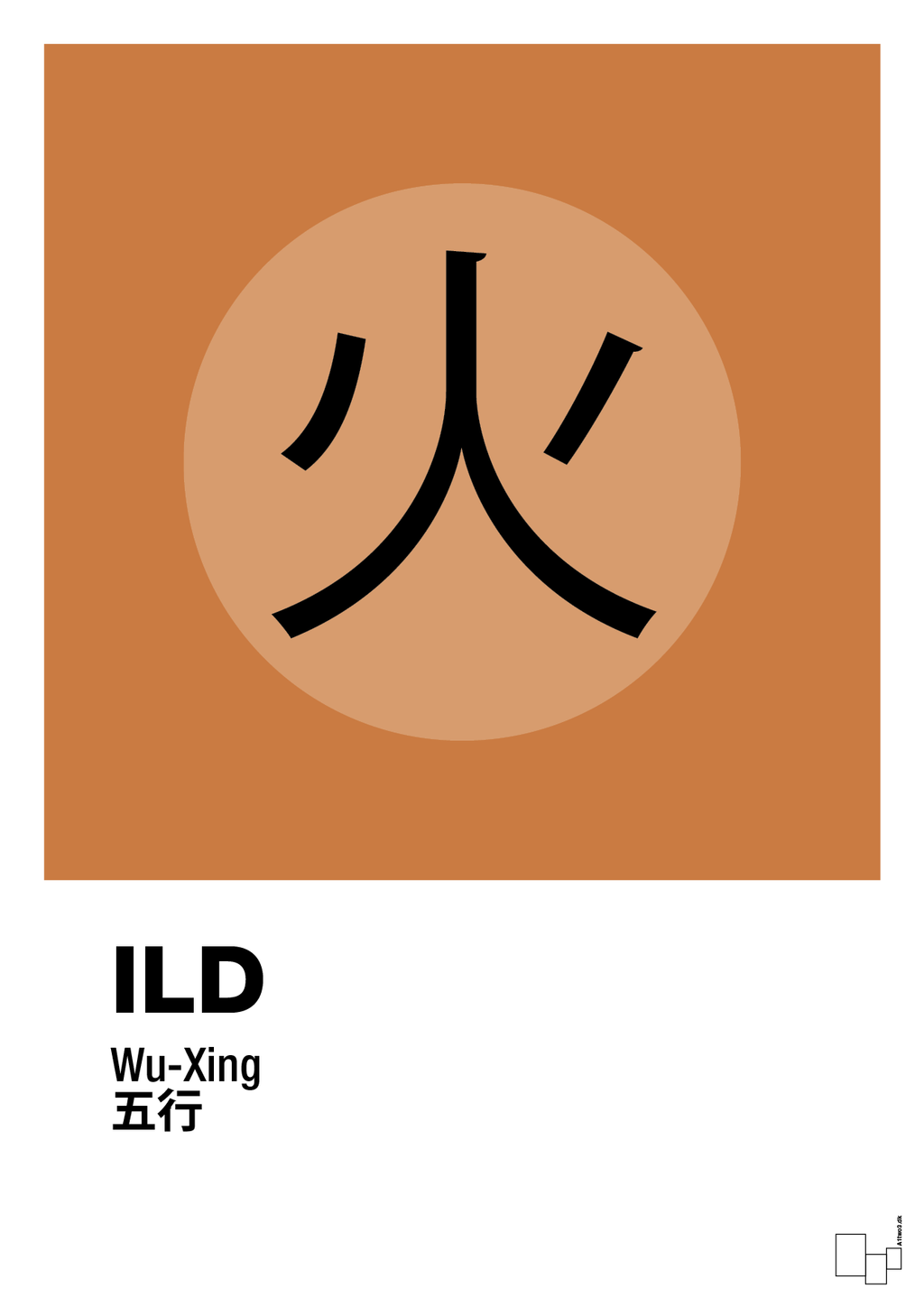 plakat: de fem faser - ild - rumba orange-Alternativ-A1two3