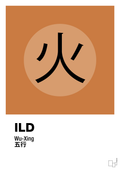 plakat: de fem faser - ild - rumba orange-Alternativ-A1two3