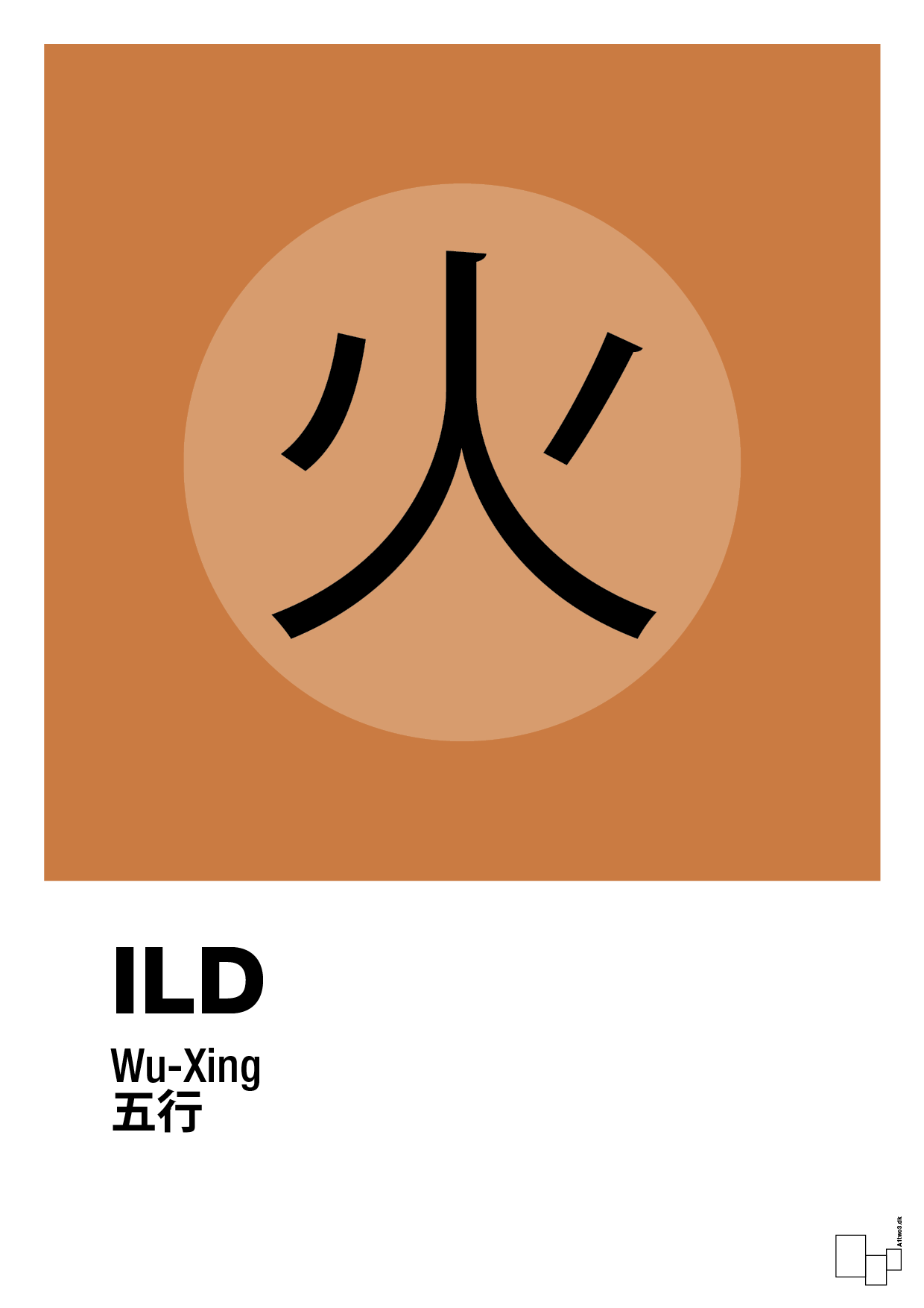 plakat: de fem faser - ild - rumba orange-Alternativ-A1two3