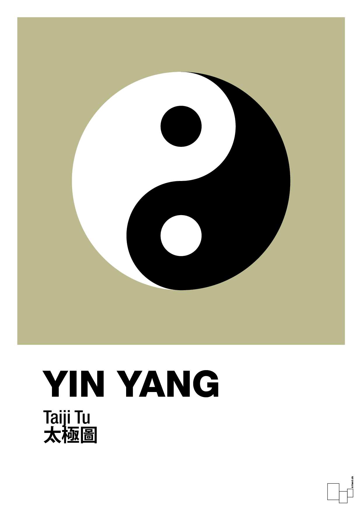 plakat: yin yang - back to nature-Alternativ-A1two3