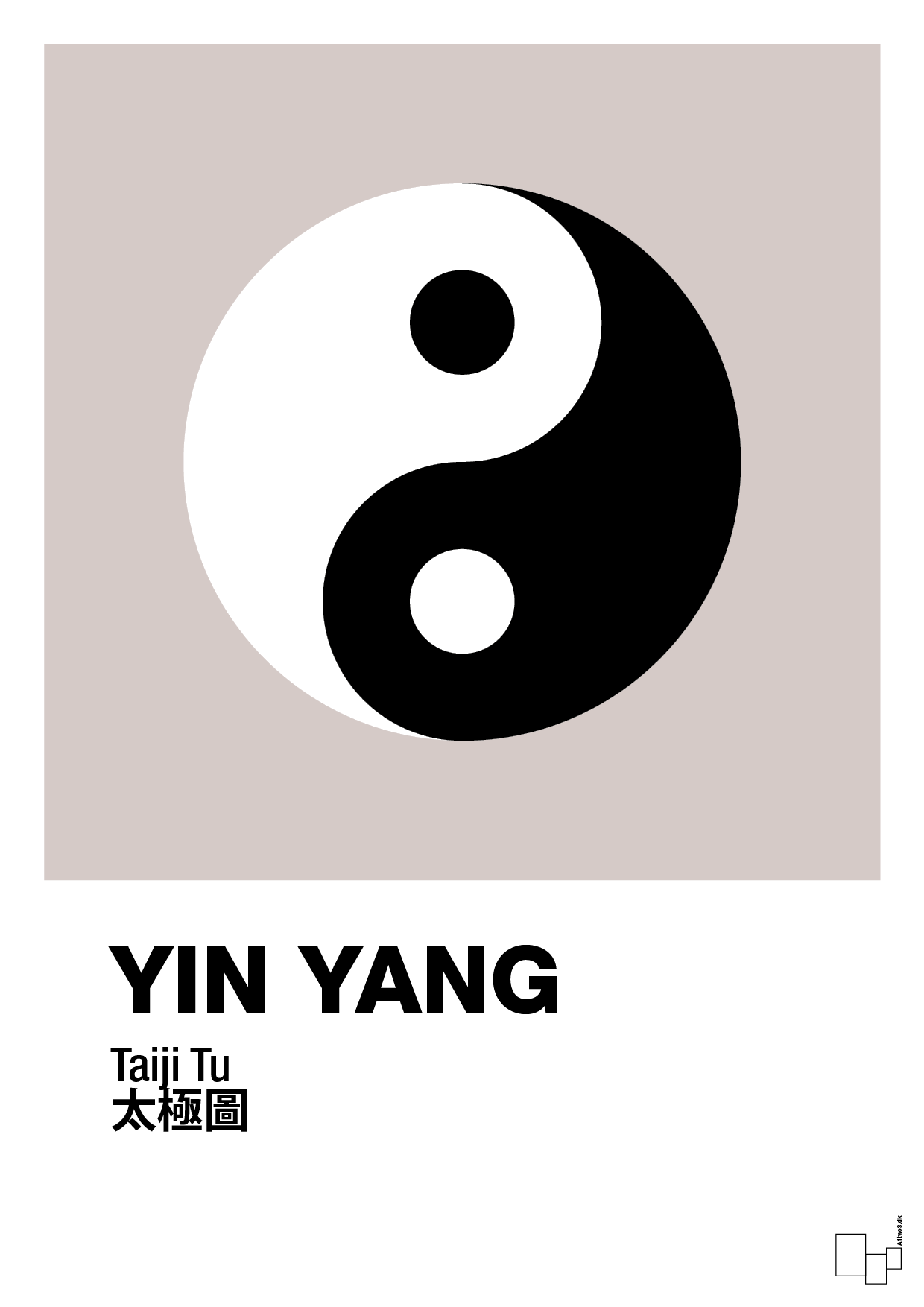 plakat: yin yang - broken beige-Alternativ-A1two3