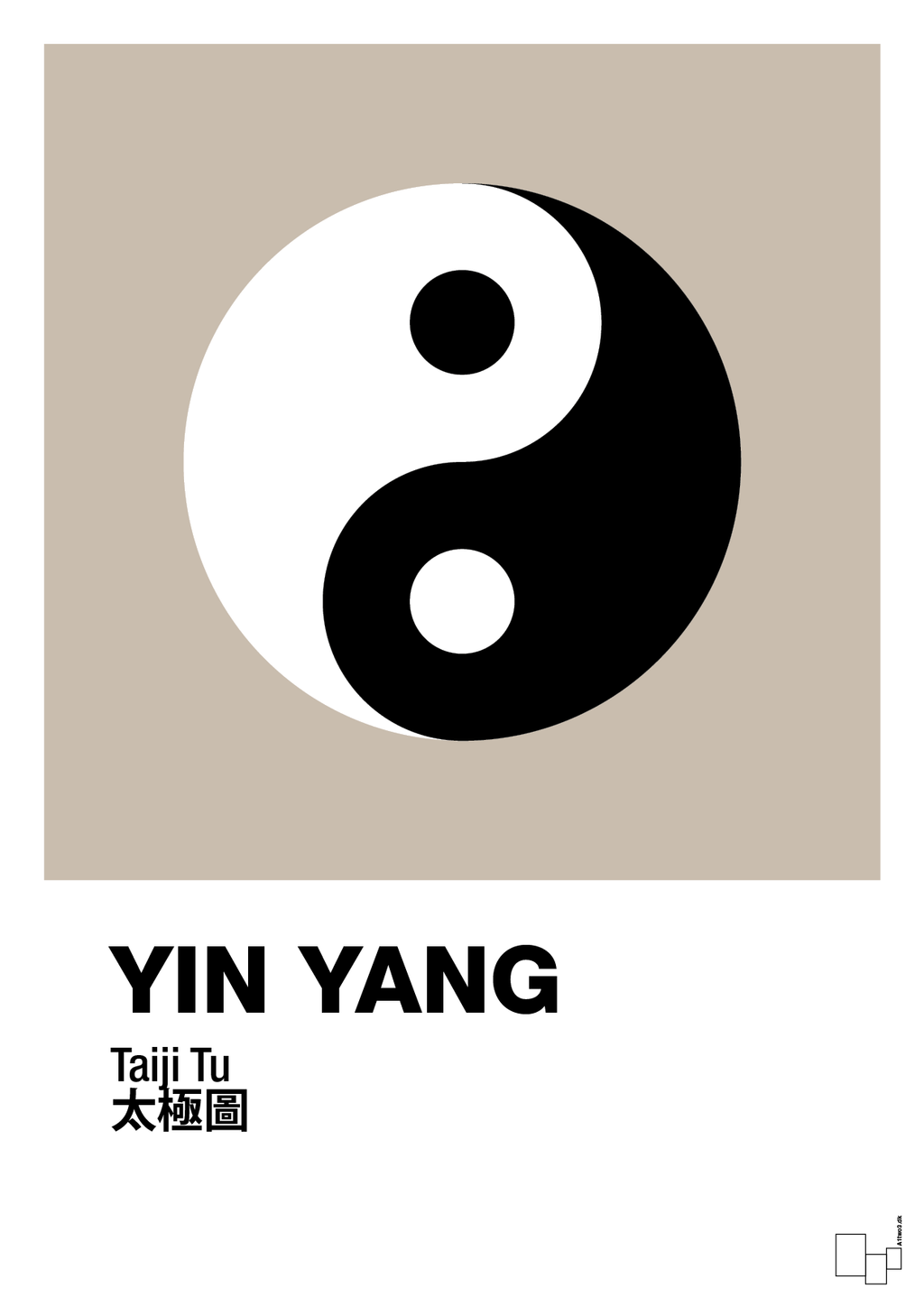 plakat: yin yang - creamy mushroom-Alternativ-A1two3