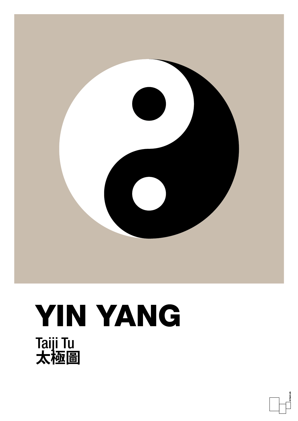 plakat: yin yang - creamy mushroom-Alternativ-A1two3