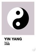 plakat: yin yang - dusty lilac-Alternativ-A1two3