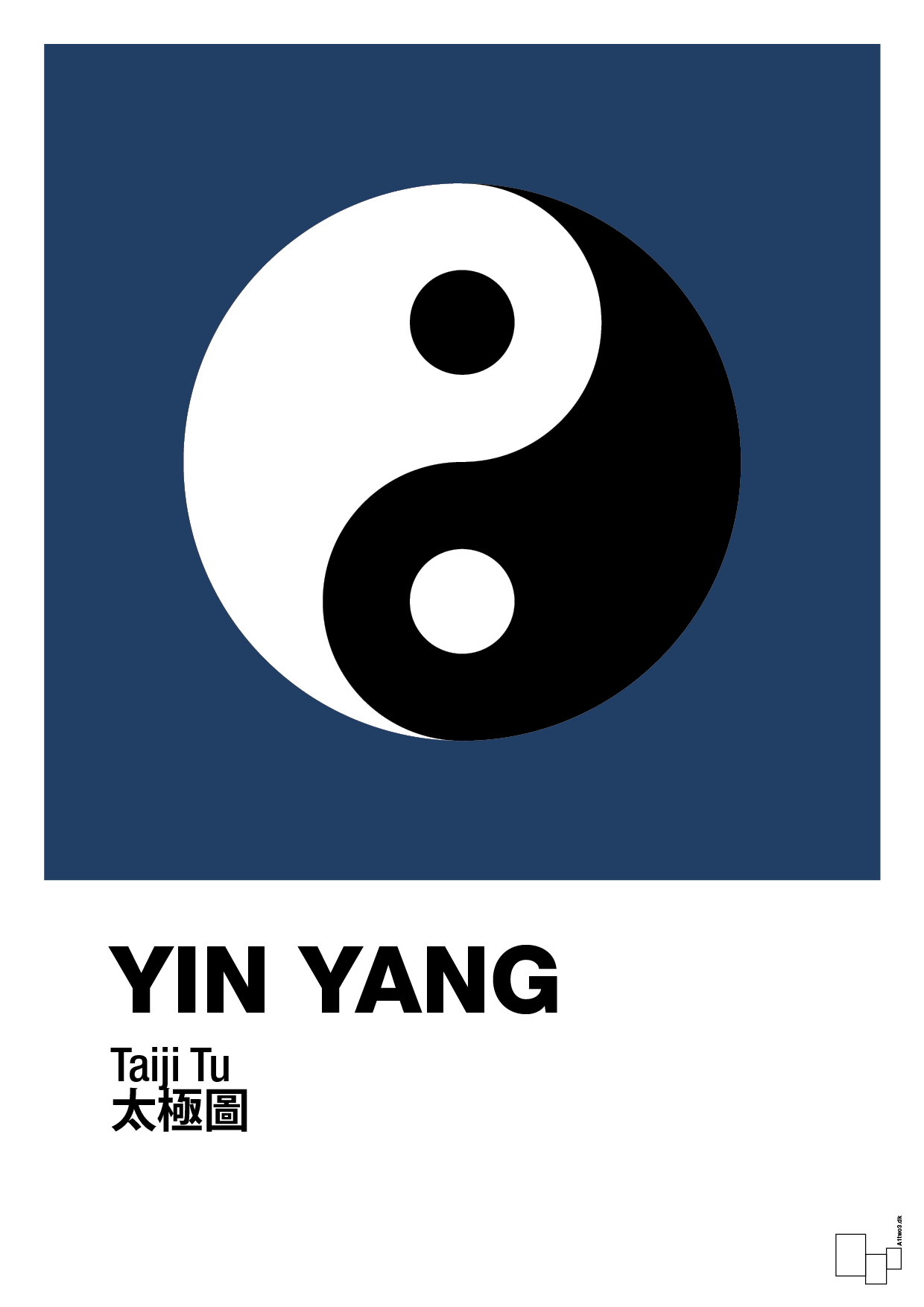 plakat: yin yang - lapis blue-Alternativ-A1two3