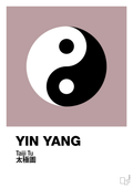 plakat: yin yang - light rose-Alternativ-A1two3