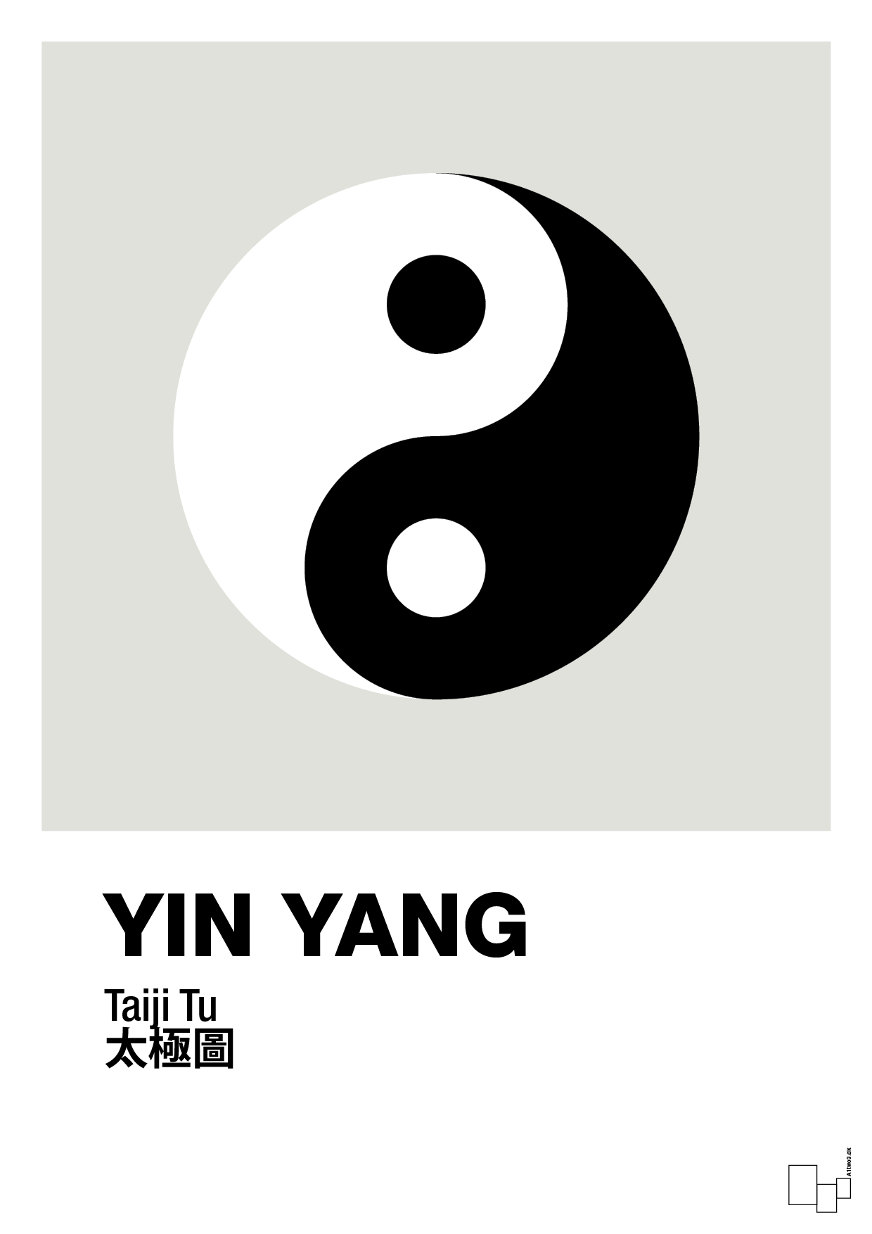 plakat: yin yang - painters white-Alternativ-A1two3