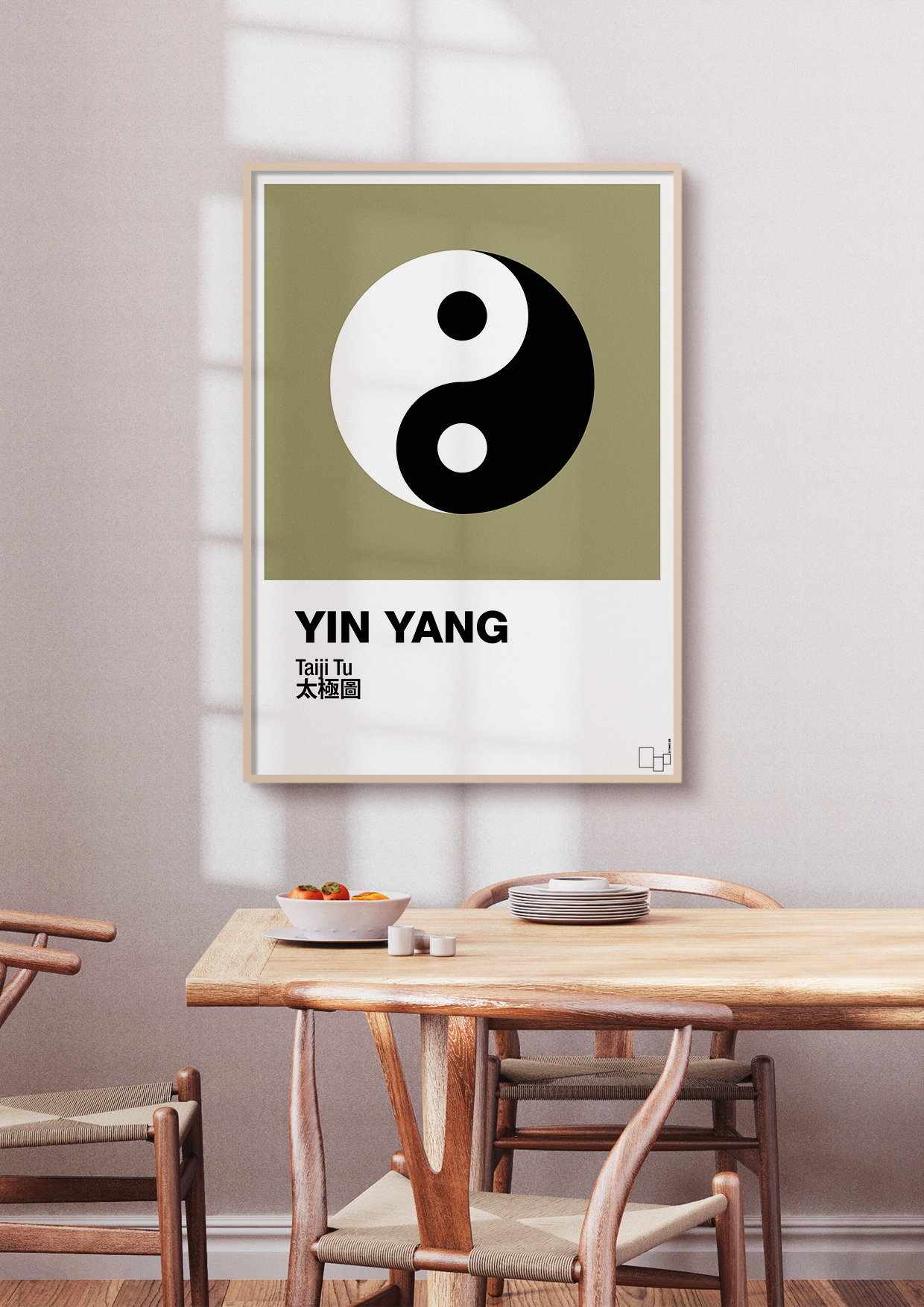 plakat: yin yang - graphic charcoal-Alternativ-A1two3